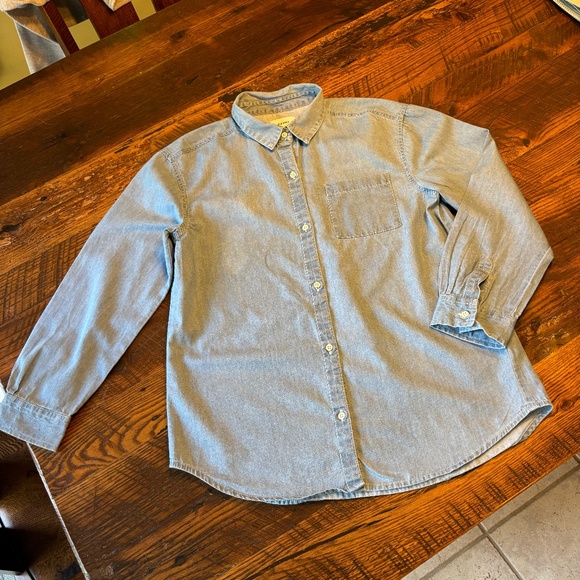 Old Navy Jean Button Down Shirt - Youth 14 - Picture 4 of 7